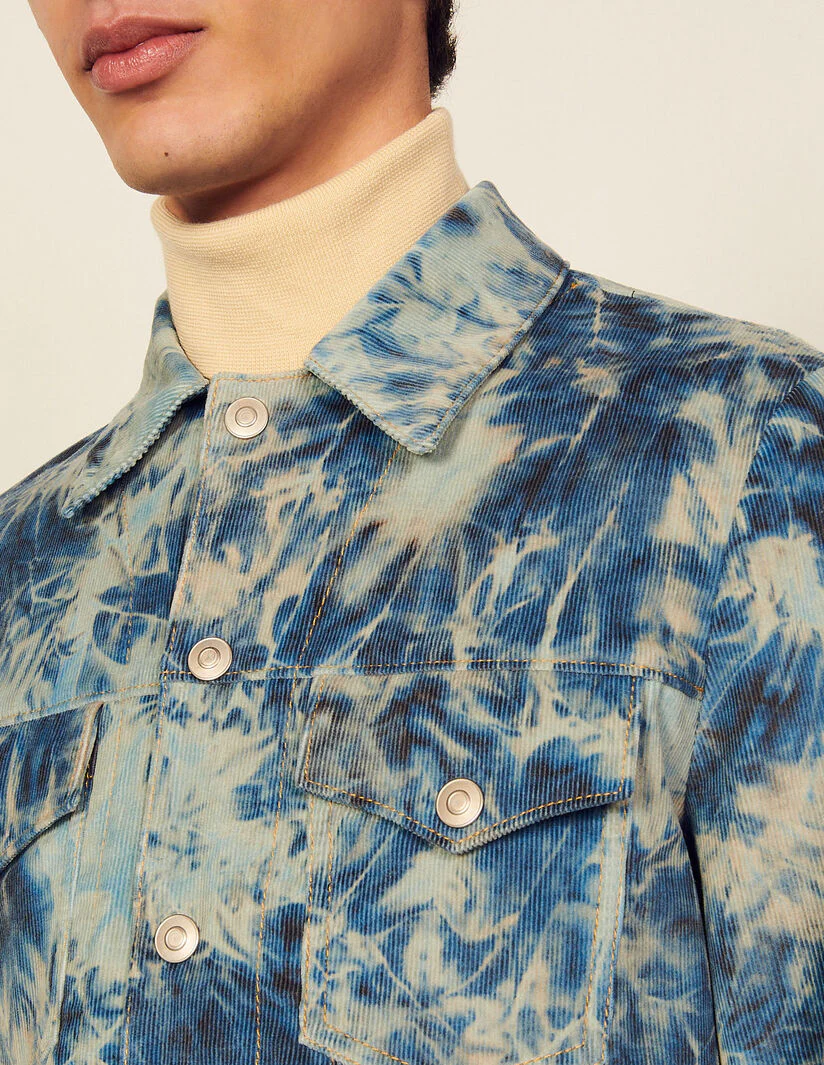 Cazadora Trucker Tie Dye Azul Marino - Imagen 4