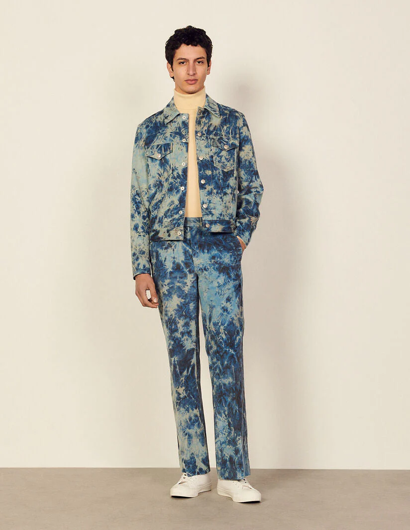 Cazadora Trucker Tie Dye Azul Marino - Imagen 5