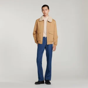 Cazadora estilo aviador de algodón