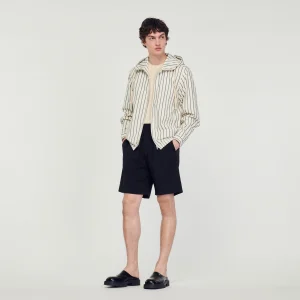 Chaqueta de rayas con gorro