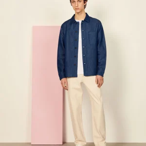 Camisa Chambray Azul Marino