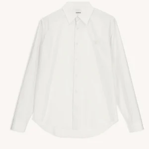 Camisa de algodón con firma bordada