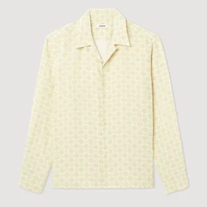 Camisa fluida de cuello estilo tiburón