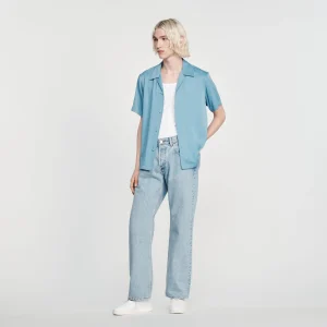 Camisa fluida de cuello