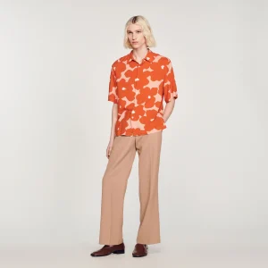 Camisa de manga corta estampada