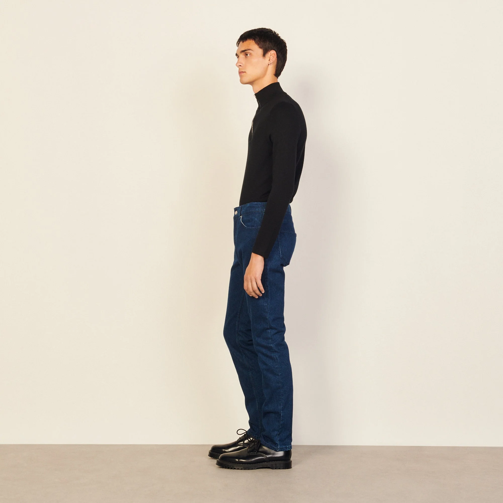 Jeans Slim Azul Mezclilla Vintage - Imagen 3