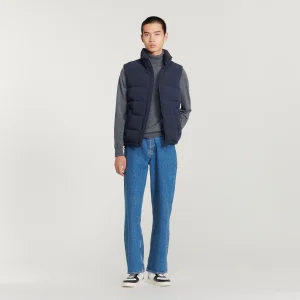 Plumífero sin mangas de tejido técnico