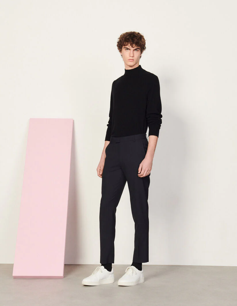 Pantalón Lana Fria Azul Marino