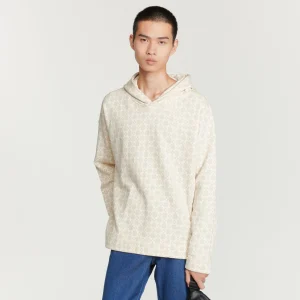 Sudadera capucha, estampado square cross