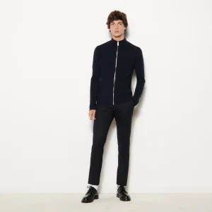 Cárdigan de lana con cremallera Zip