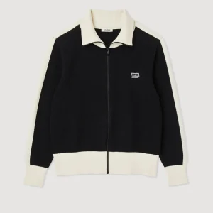 Cárdigan bicolor con cremallera