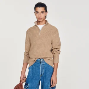 Jersey de cuello con cremallera