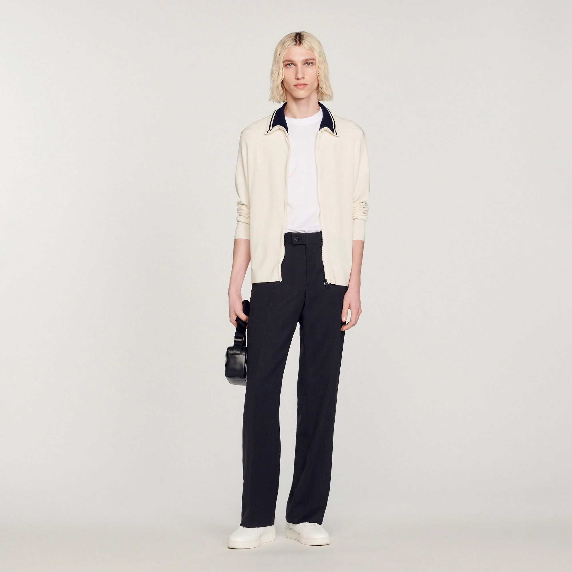 Cárdigan con cremallera