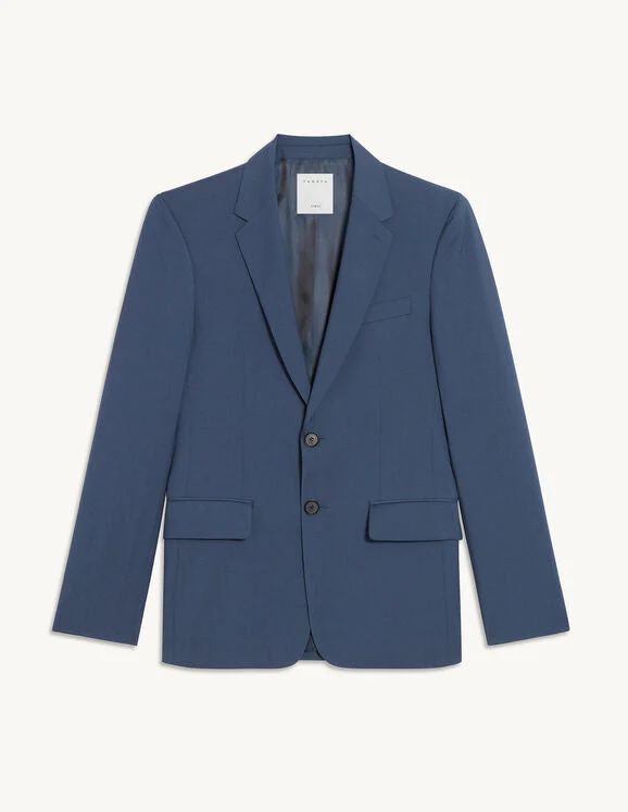 Chaqueta de traje de lana virgen Formal Grey Blue - Imagen 6