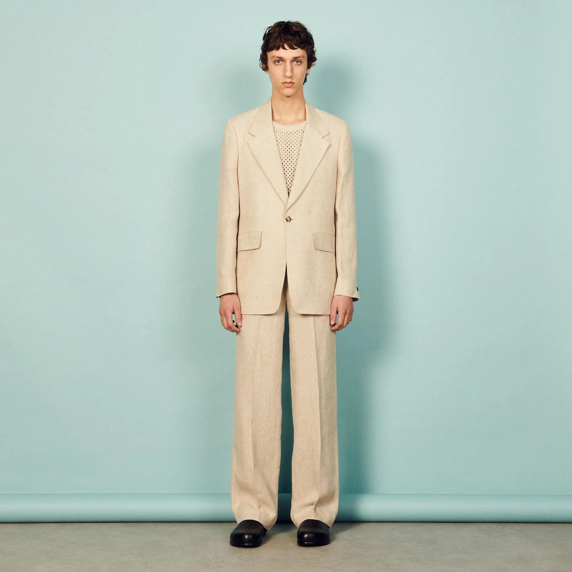 Saco Coordinado Mode Linen Beige - Imagen 5