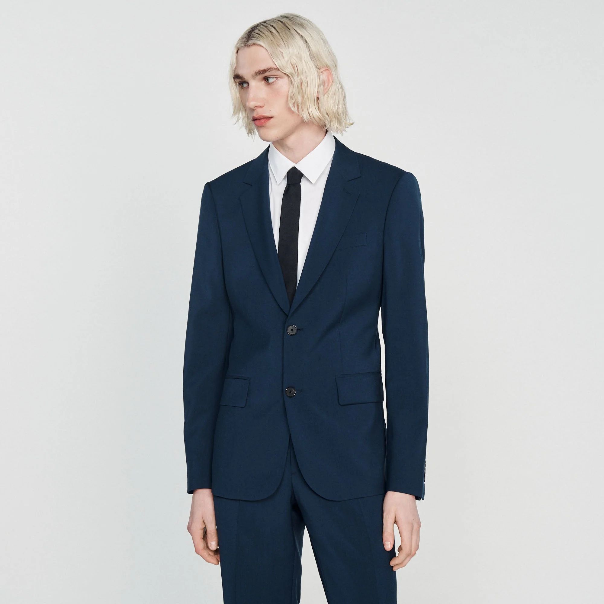 Chaqueta de traje de lana virgen - Imagen 4