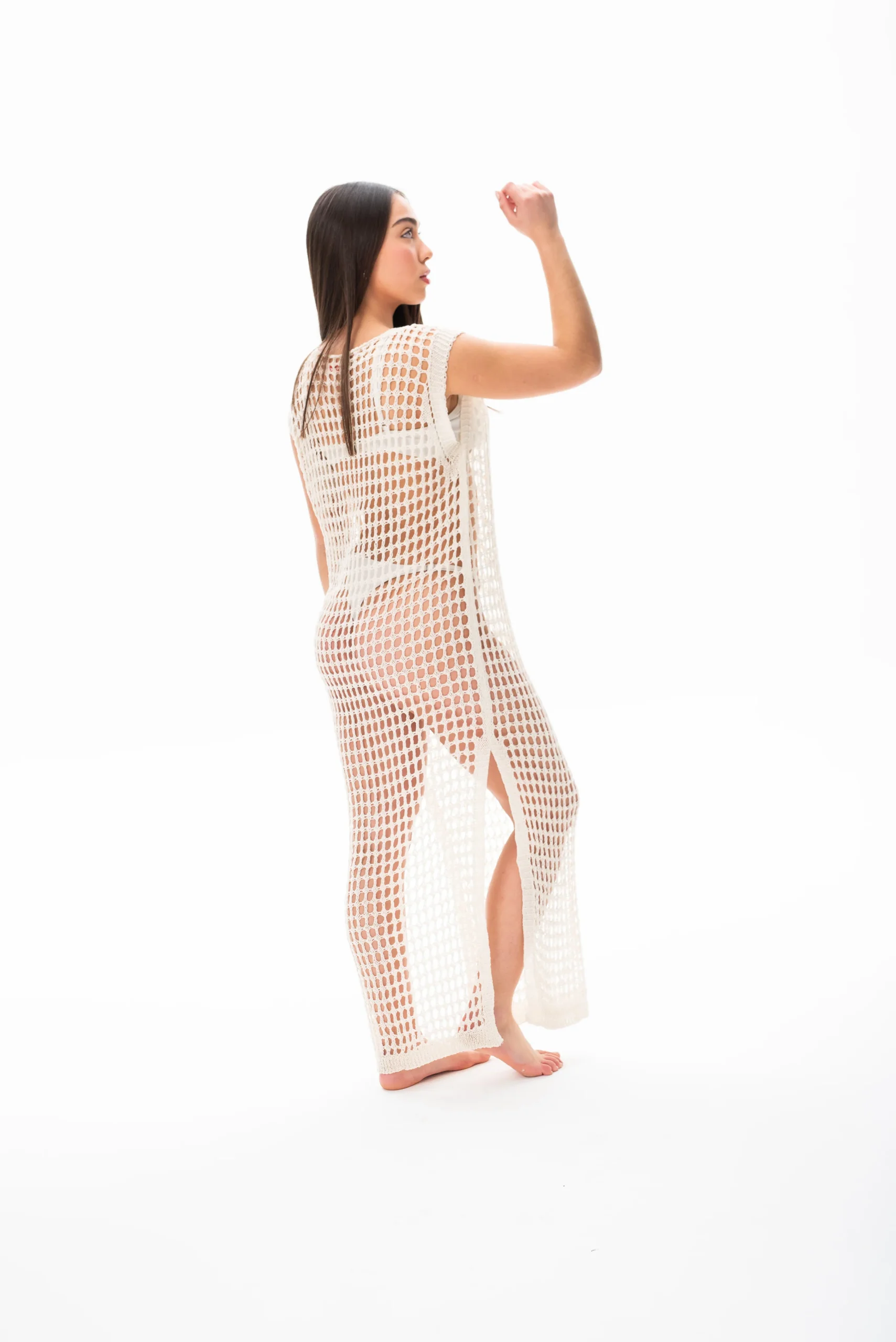 Vestido Trafo Beige - Imagen 3