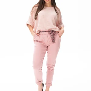 Pantalón Aline Cintura Plizada Rosa - Viviana Méndez