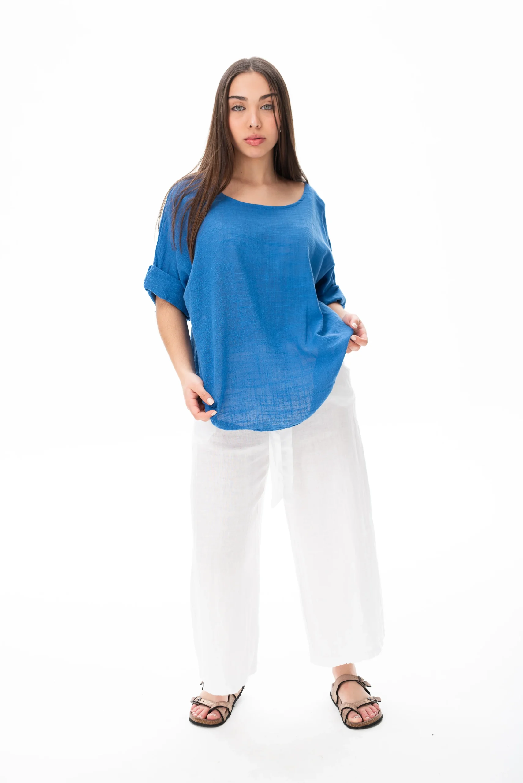Blusa Básica Azul - Imagen 4