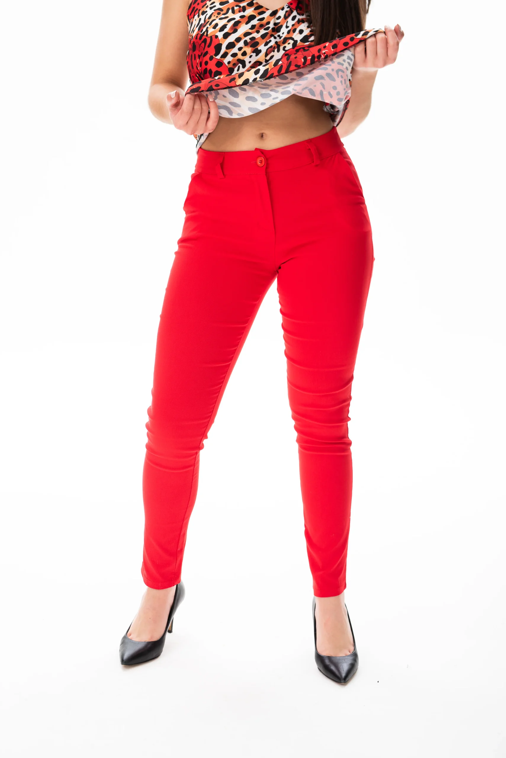 Pantalón Aline Rojo - Viviana Méndez - Imagen 4