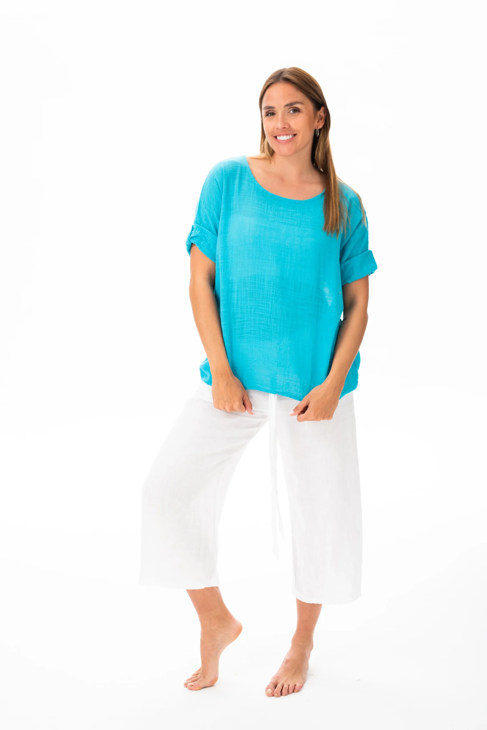 Blusa Básica Aqua - Imagen 3