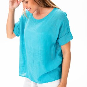 Blusa Básica Aqua