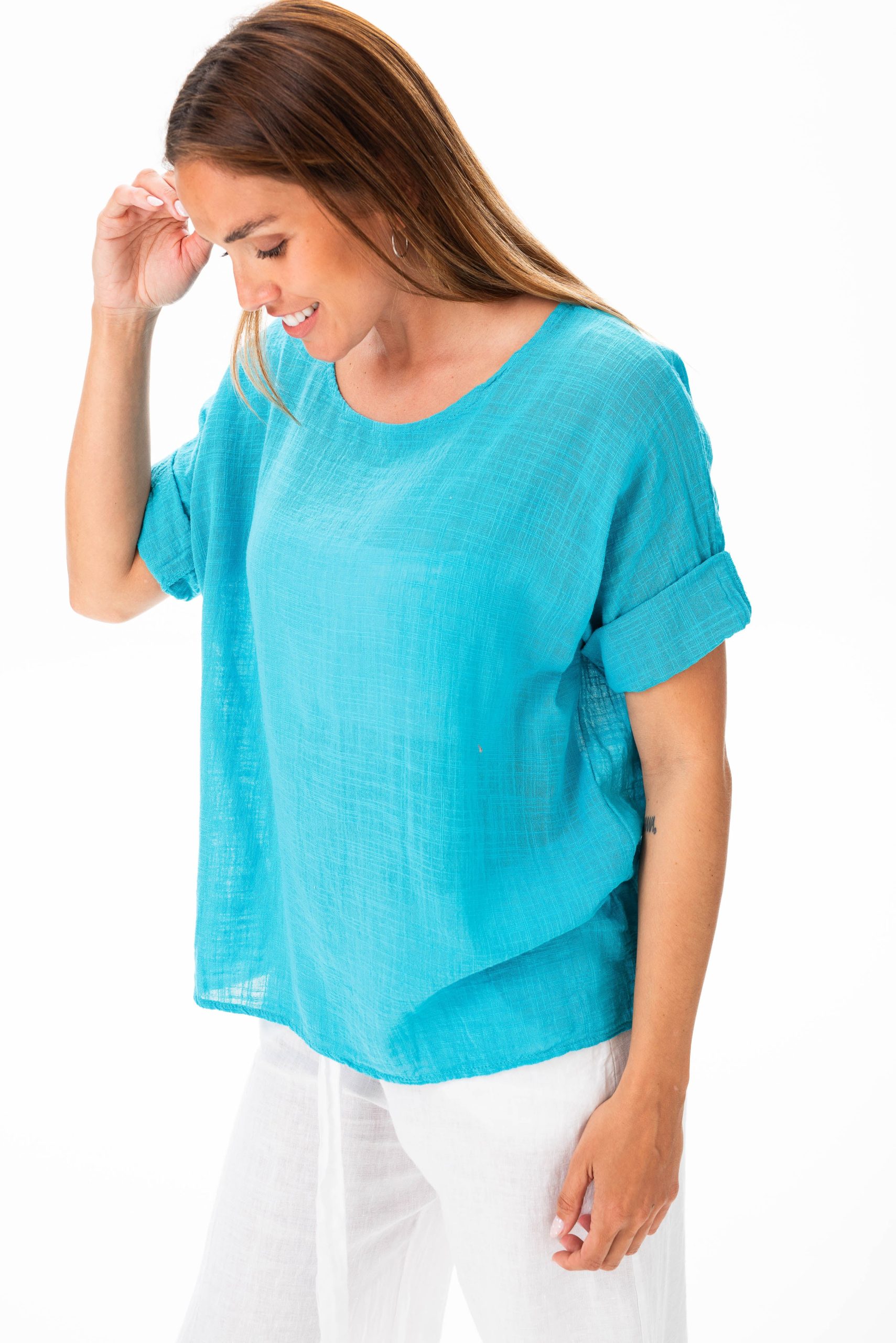 Blusa Básica Aqua