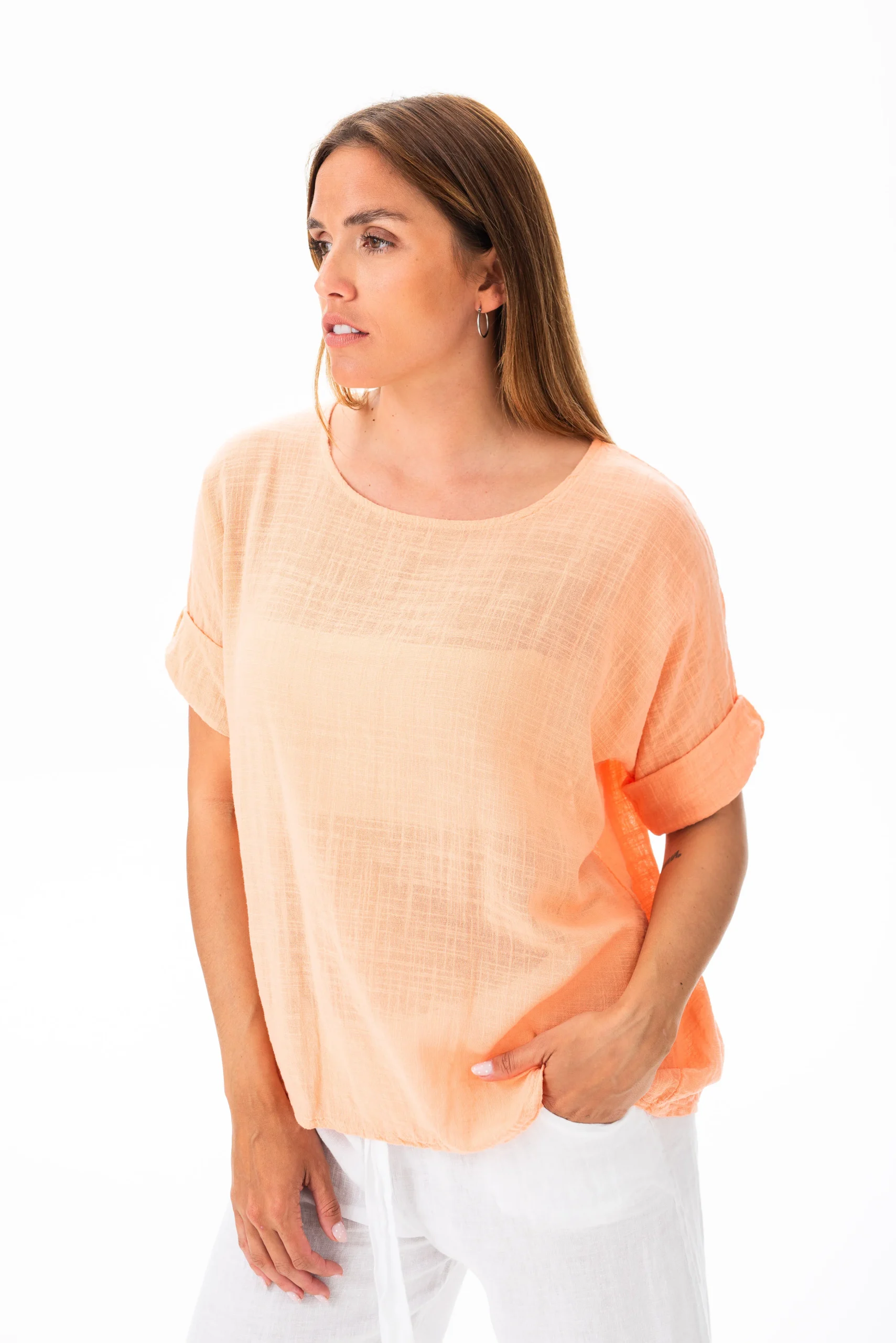 Blusa Básica Coral Claro