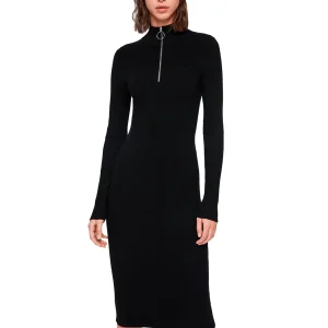 Vestido Lacey Rib Dress Negro