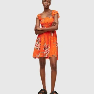 Vestido Malika Dorada Naranja