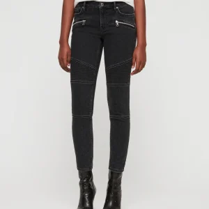 Jeans Biker Cropped Jeans Negro