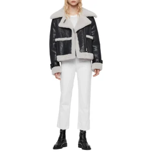 Chamarra Farley Shearling Negro