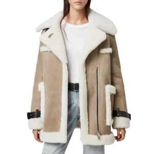 Chamarra Bronx Shearling Gris