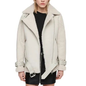 Chamarra Hawley Shearling Blanco