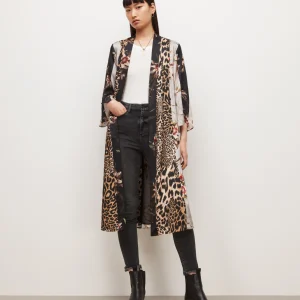 Chamarra Elsa Kuroyuri Kimono Negro/Rosa