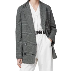 Blazer Helei Check Blazer Gris