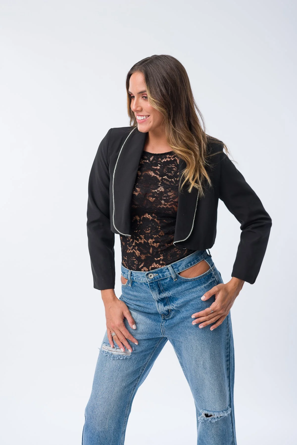 Blazer Brilo Negro - Imagen 3