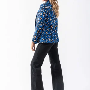 Blazer Printé Azul