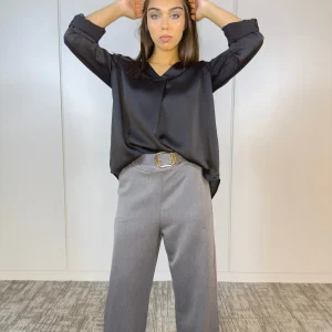 Blusa Satiné Poli Negro