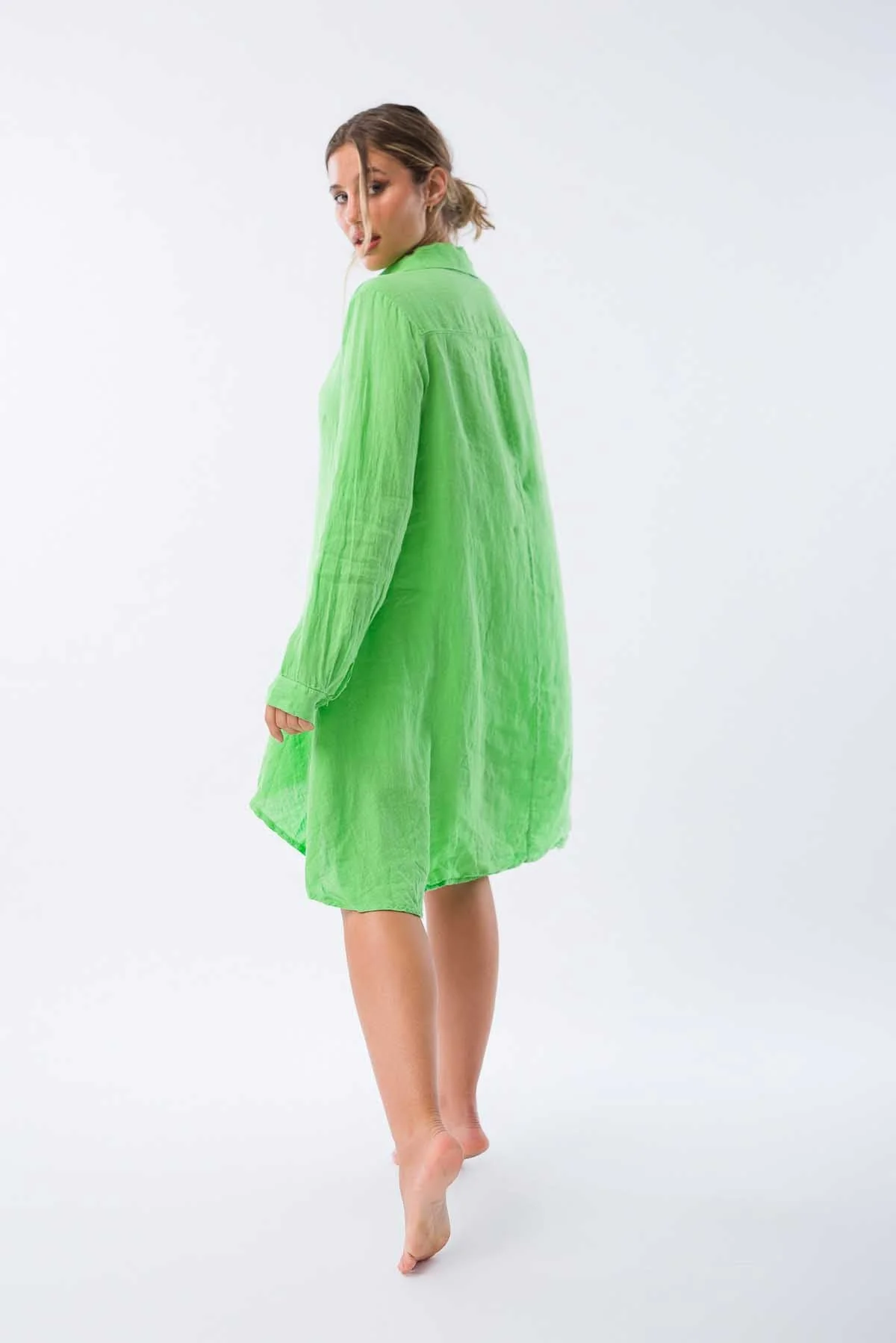 Camisa de Lino Lucía Verde - Imagen 4