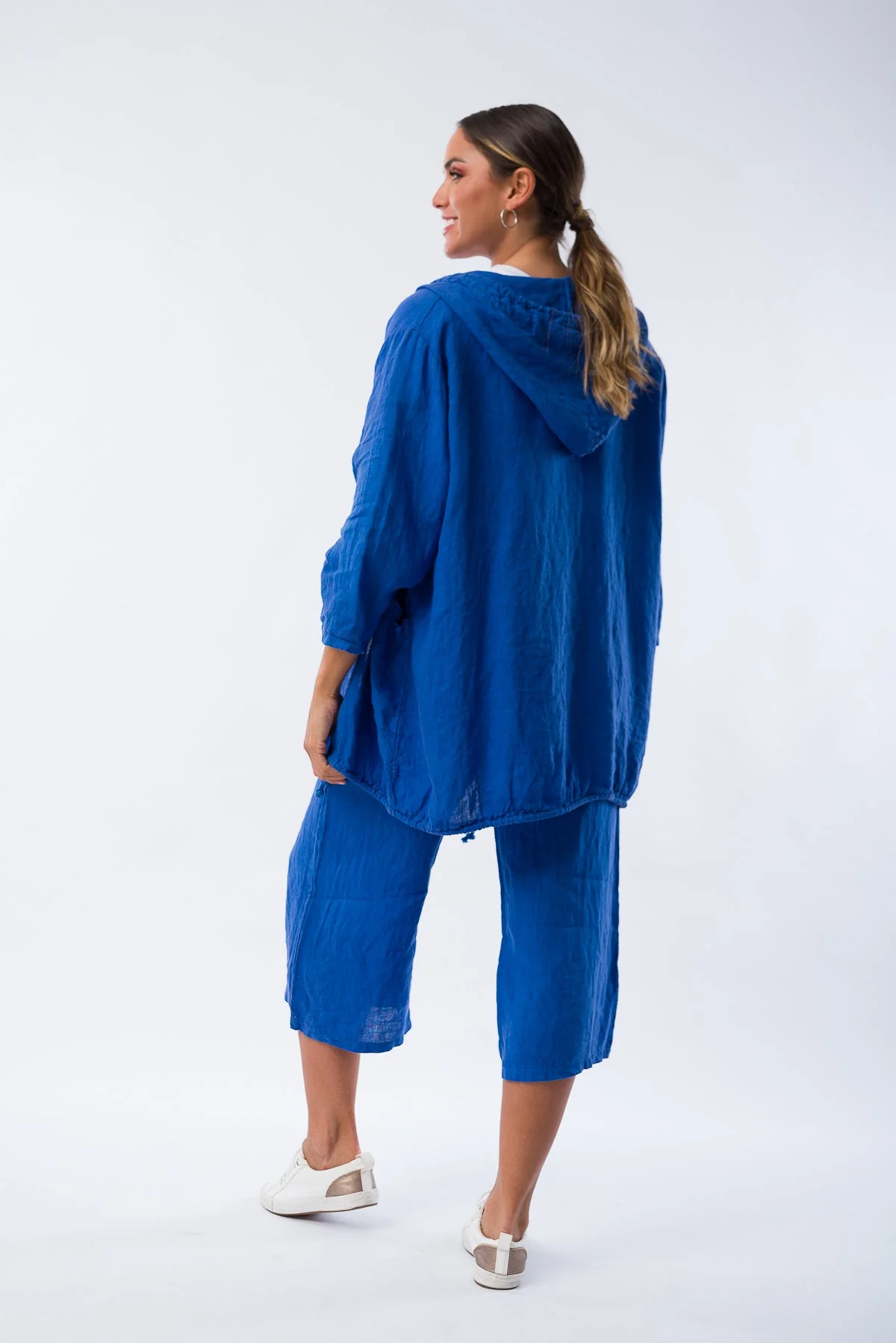 Campera de Lino Dante Azul - Imagen 3