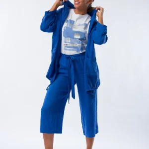 Campera de Lino Dante Azul