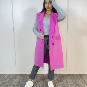 Chaleco Corderoy Fucsia