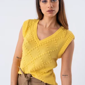 Chaleco Pom Amarillo