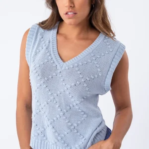 Chaleco Pom Celeste