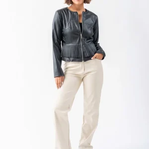 Chaqueta Eco Cuero Angelo - Negra