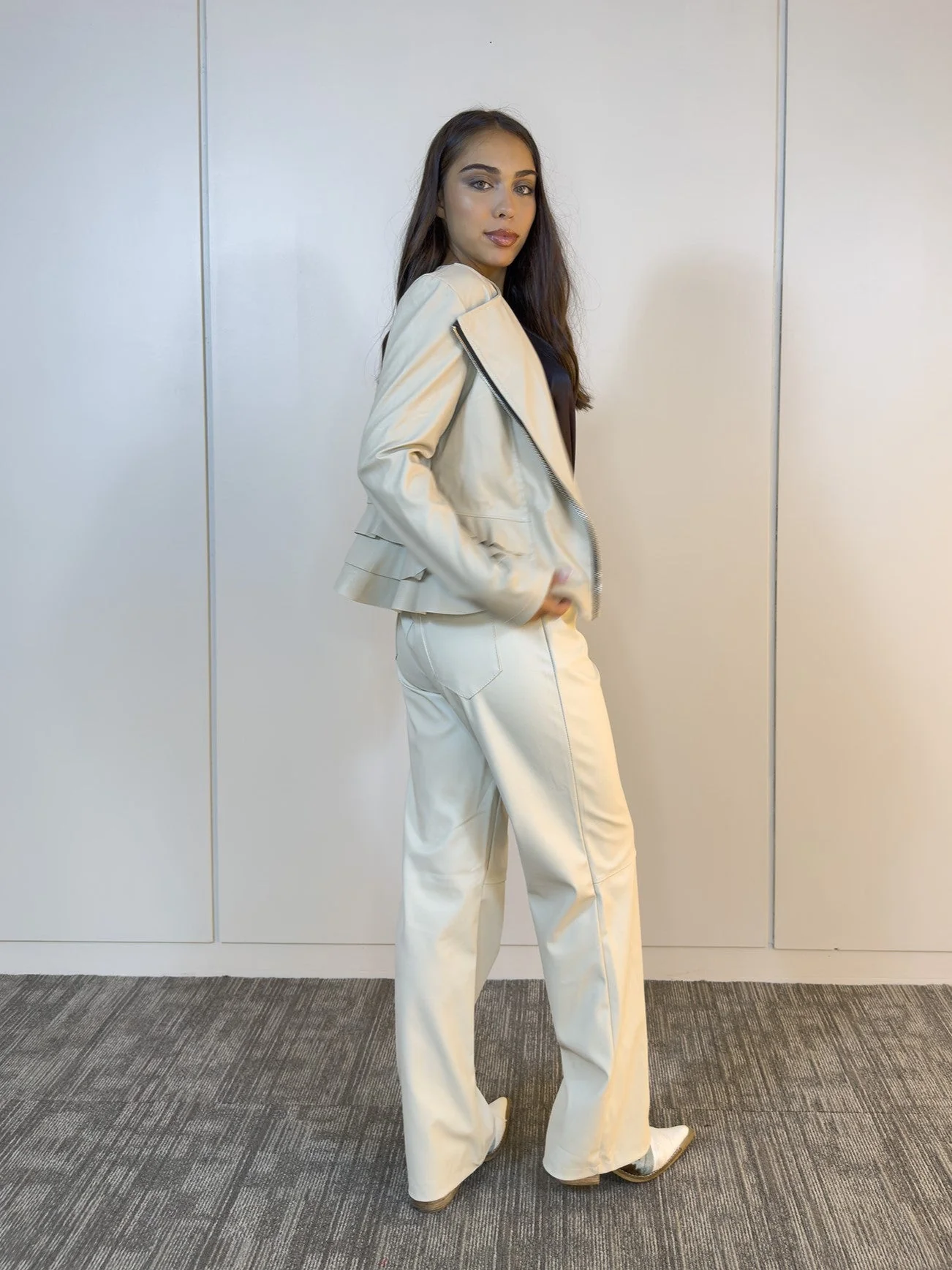 Chaqueta Eco Cuero Fort - Beige - Imagen 4