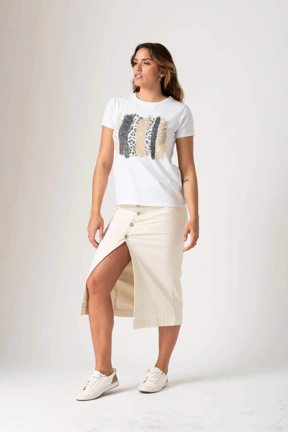 Falda de Jeans Luz - Blanca