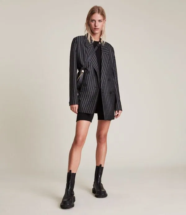 Blazer Isla Pinstripe Carbón