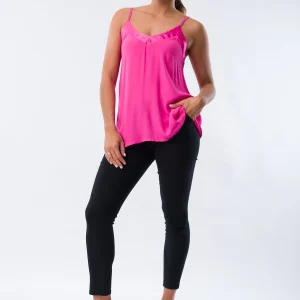 Musculosa Satén Fucsia